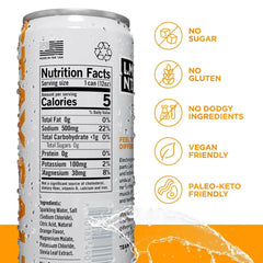 LMNT Zero-Sugar Orange Sparkling Electrolyte Drink - 12 fl oz