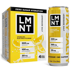LMNT Zero Sugar Lemonade Sparkling Electrolyte Drink - 4pk/12 fl oz